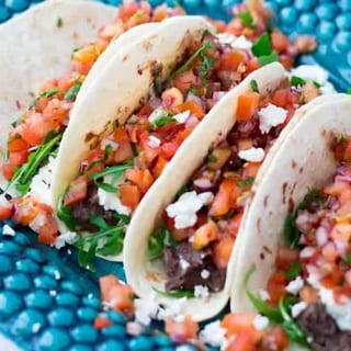 tacos black bean pico gallo